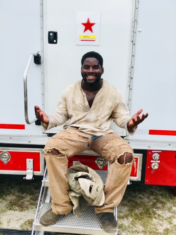 On set of the feature film, “Emperor”. In theaters 2019.