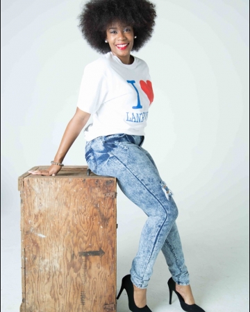 Kandace Walker showing her love for Lane College!
