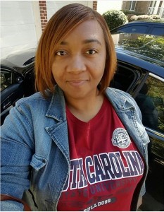 Proud SCSU Alumnus, Stephanie Trice representing the proud Class of 1999